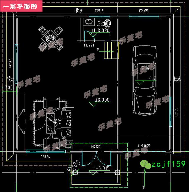 造價(jià)40萬(wàn)左右?guī)кS層四層別墅設(shè)計(jì)圖，占地115平方米左右
