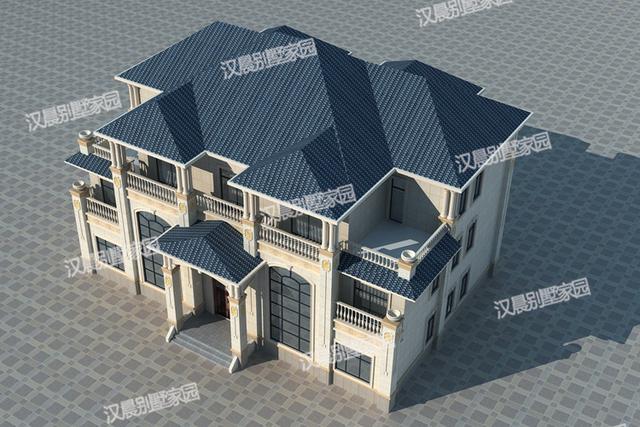 開春就蓋這棟雙拼別墅設計圖，占地351平方米的自建房設計圖可謂是洋氣十足美觀實用