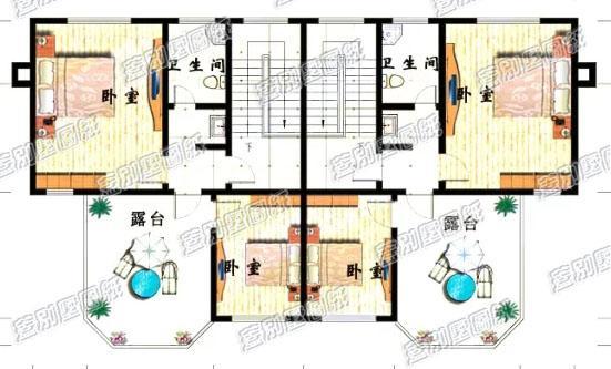50萬(wàn)框架結(jié)構(gòu)18×12米三層雙拼別墅施效果圖，看上去十分氣派