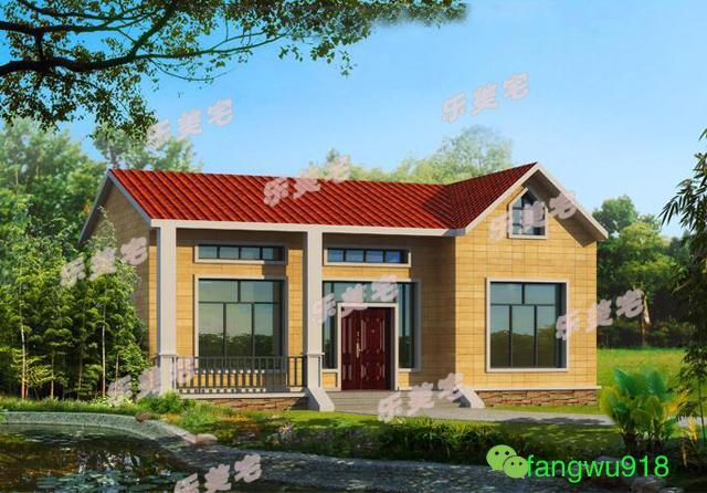 農(nóng)村一層雙拼別墅設(shè)計(jì)圖，室內(nèi)設(shè)計(jì)都非常合理，符合農(nóng)村的風(fēng)景布局