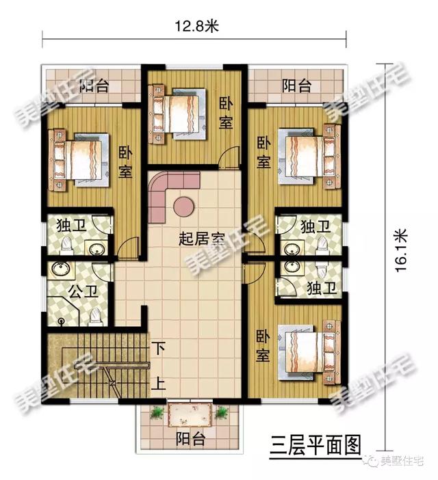 這款四層別墅設(shè)計(jì)圖真的是獨(dú)一份兒，設(shè)計(jì)功能特別齊全