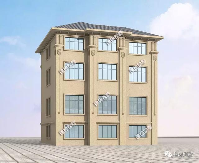 帶架空層四層豪華別墅設(shè)計(jì)圖，室內(nèi)外都很大氣