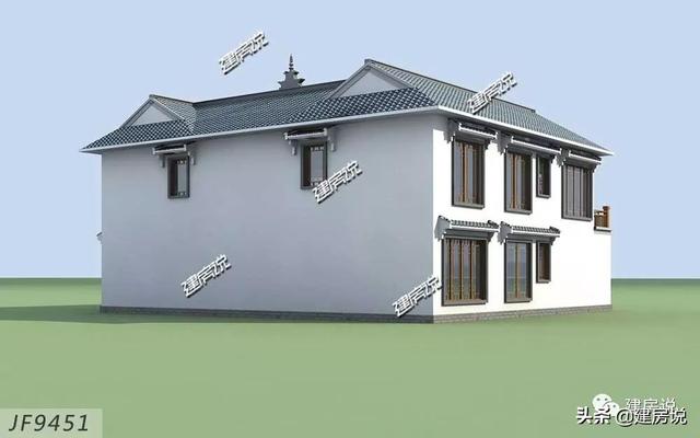 36萬建棟中式別墅設(shè)計圖，宛如一幅秀麗的山水畫，無法讓人不愛