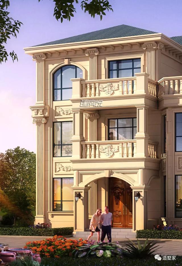 歐式自建三層別墅設(shè)計圖，不一般的人建不一般的別墅！