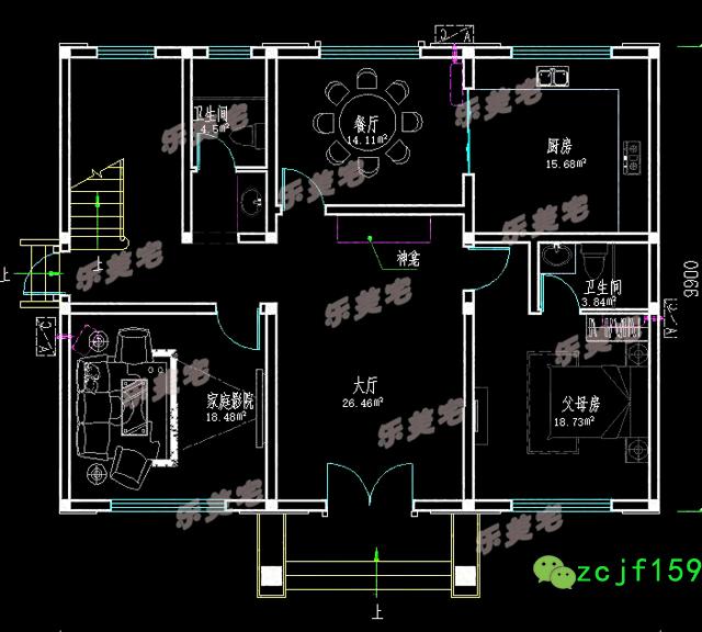 三層別墅圖紙全套設(shè)計(jì)圖，戶型漂亮，空間布局合理。