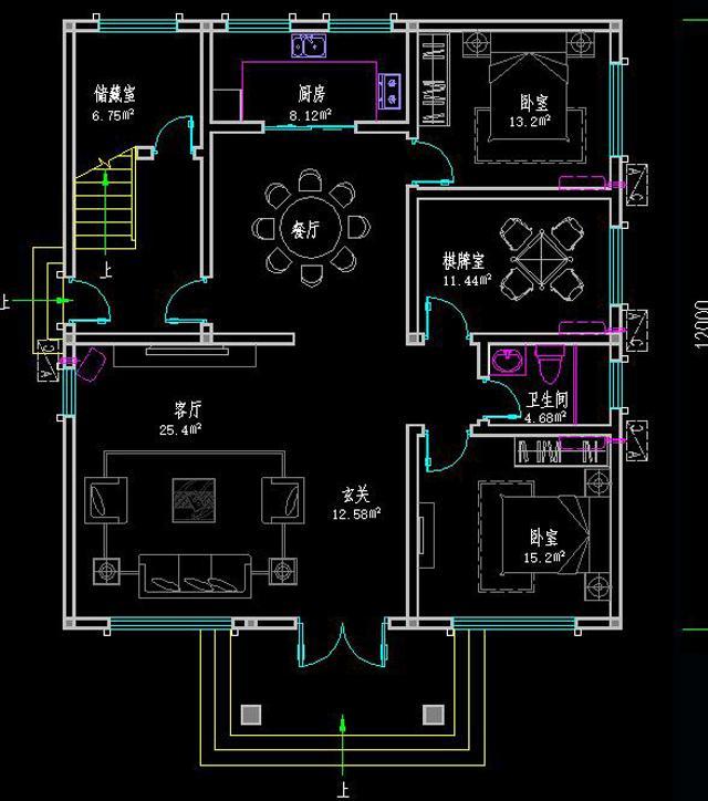 三層別墅圖紙全套設(shè)計(jì)圖，戶型漂亮，空間布局合理。