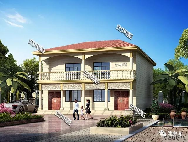 經濟又實用的兄弟雙拼別墅設計圖，家有兩兄弟的這樣建經濟又劃算。