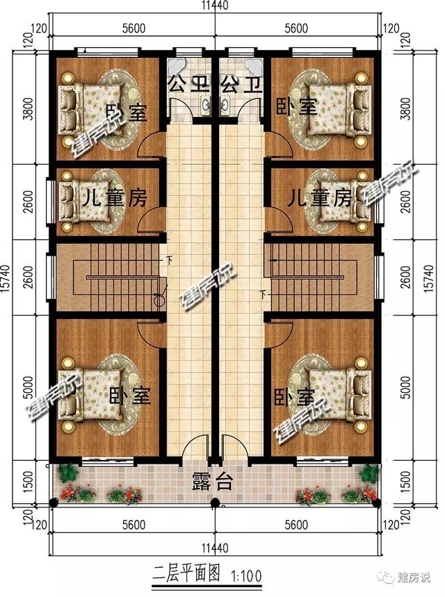 經濟又實用的兄弟雙拼別墅設計圖，家有兩兄弟的這樣建經濟又劃算。