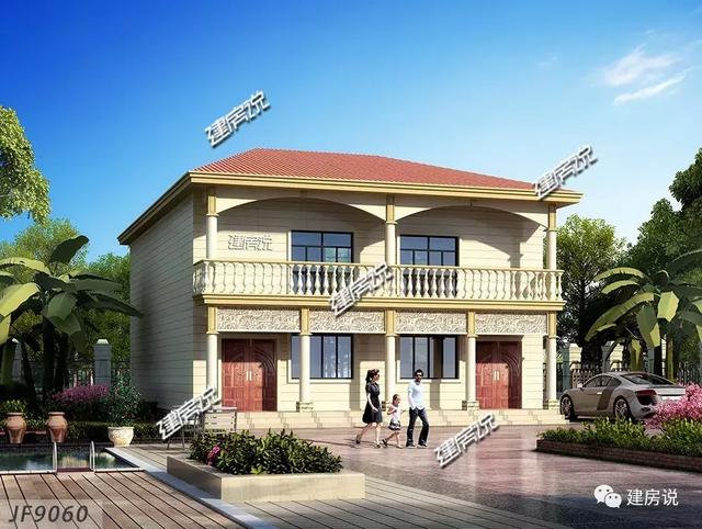 經濟又實用的兄弟雙拼別墅設計圖，家有兩兄弟的這樣建經濟又劃算。