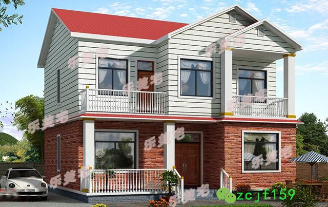 5棟農(nóng)村簡約二層自建別墅設(shè)計圖，各種款式任你挑選