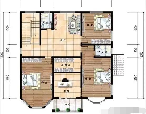 13?12歐式二層農(nóng)村小別墅設(shè)計(jì)圖，造價(jià)30萬(wàn)，戶型方正