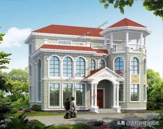 4款豪氣沖天的三層歐式別墅設(shè)計圖，非常經(jīng)濟的歐式小洋樓