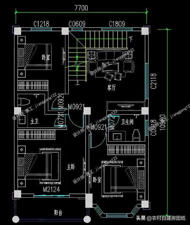 12款三層農(nóng)村別墅設(shè)計(jì)圖，主題造價(jià)20萬(wàn)，占地100平方米左右