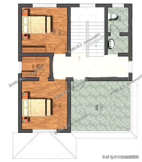 12款三層農(nóng)村別墅設(shè)計(jì)圖，主題造價(jià)20萬(wàn)，占地100平方米左右