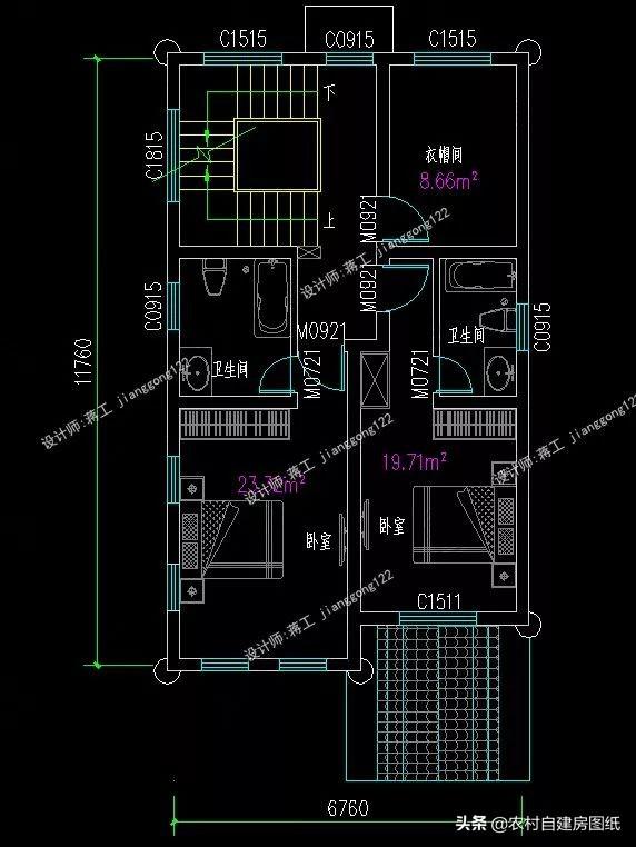 12款三層農(nóng)村別墅設(shè)計(jì)圖，主題造價(jià)20萬(wàn)，占地100平方米左右
