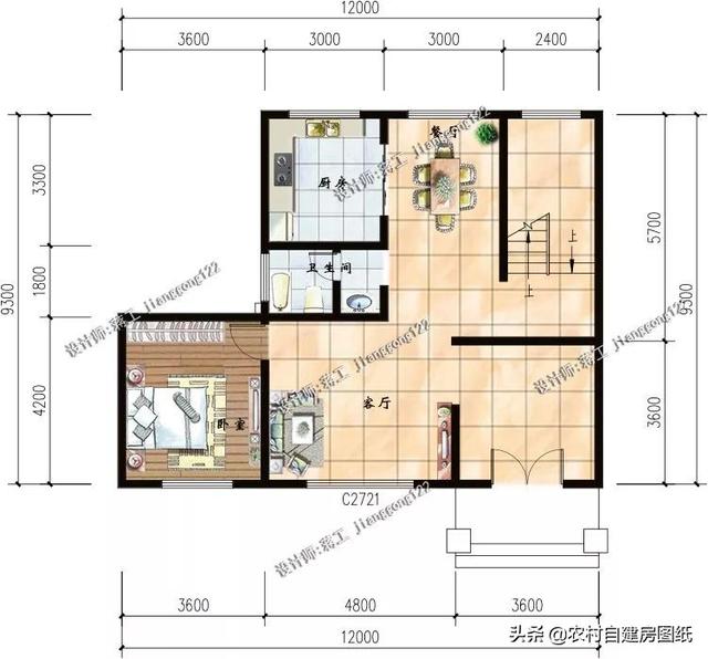 12款三層農(nóng)村別墅設(shè)計(jì)圖，主題造價(jià)20萬(wàn)，占地100平方米左右