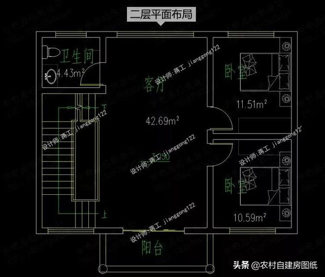 12款三層農(nóng)村別墅設(shè)計(jì)圖，主題造價(jià)20萬(wàn)，占地100平方米左右