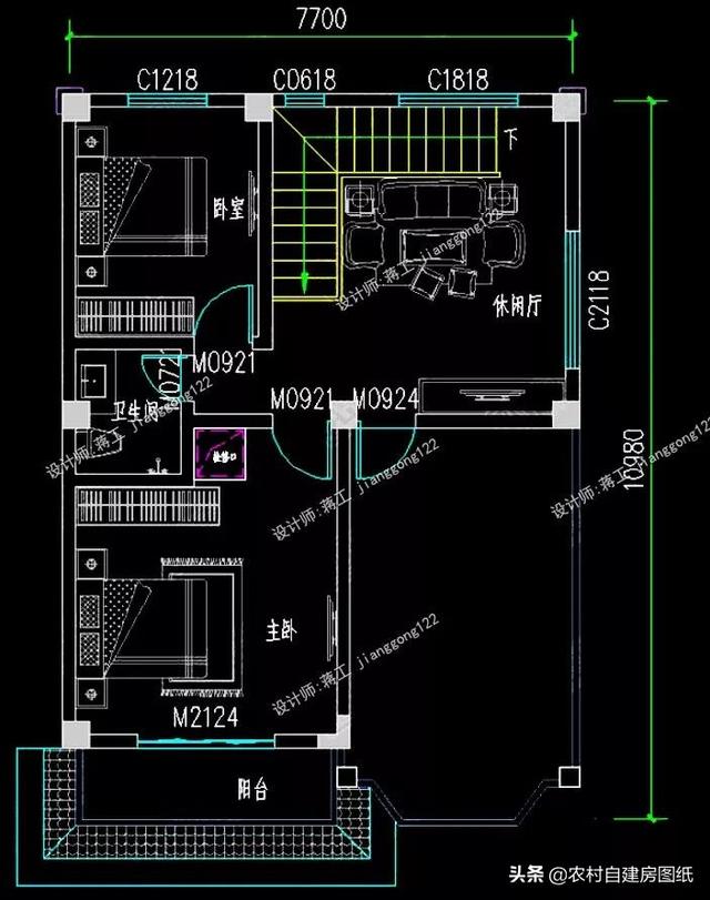 12款三層農(nóng)村別墅設(shè)計(jì)圖，主題造價(jià)20萬(wàn)，占地100平方米左右