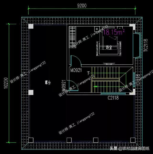 12款三層農(nóng)村別墅設(shè)計(jì)圖，主題造價(jià)20萬(wàn)，占地100平方米左右