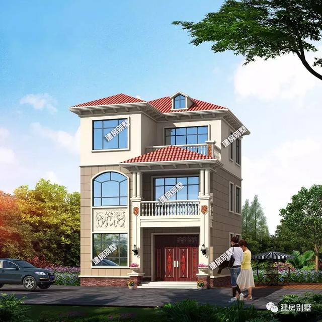 兩棟開間8-9米之間的自建房設計圖，建棟漂亮實用的別墅