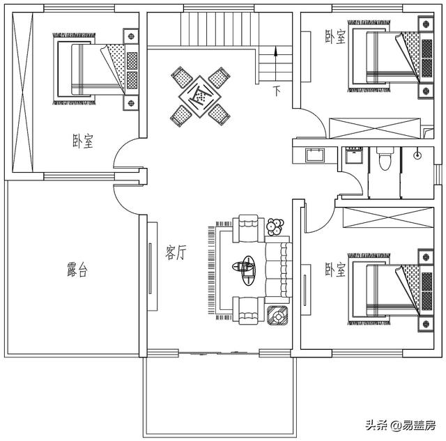 四川遂寧別墅項(xiàng)目概況：二層簡(jiǎn)歐風(fēng)格別墅設(shè)計(jì)圖，布局明確清晰