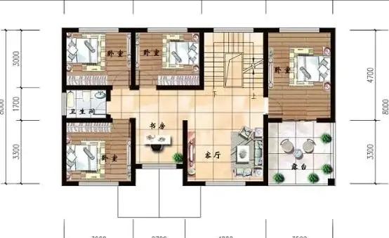農(nóng)村三層實(shí)用耐看帶車庫自建別墅設(shè)計(jì)圖，室內(nèi)采光通風(fēng)，戶型美觀實(shí)用