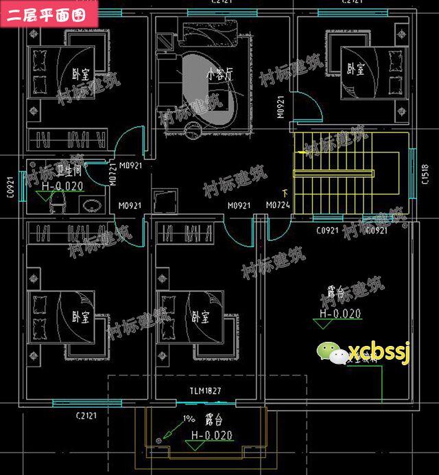 新中式二層自建房設(shè)計(jì)圖，適合中國人的生活習(xí)慣，居住舒適有意境