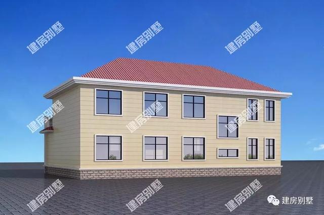 2棟兩層自建房設計圖，第一棟配單獨的大堂屋，第二棟帶車庫