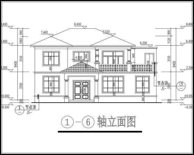 二層農(nóng)村自建房設計圖，較清新時尚和簡約大氣，兩種外觀配色方案可選