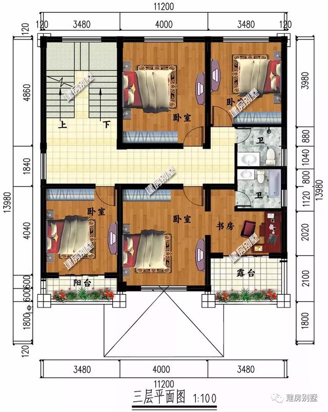兩棟開間11米多的農(nóng)村歐式別墅設(shè)計圖，這輩子建一棟就足夠了