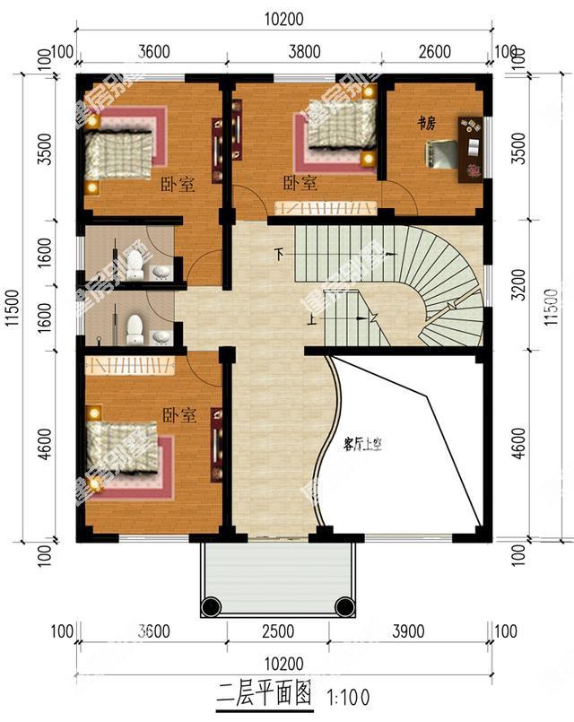 江西開(kāi)間10.2米的3棟復(fù)式別墅設(shè)計(jì)圖，建房風(fēng)格更加簡(jiǎn)單大方化