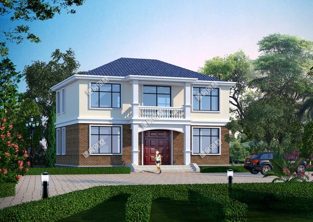 3棟面寬12.6米二層別墅設計圖，都帶堂屋設計，都是5間臥室