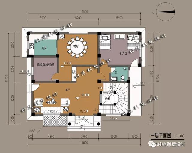 帶電梯的華麗復(fù)式別墅設(shè)計圖，功能齊全，簡直是一種享受