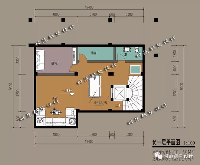 帶電梯的華麗復(fù)式別墅設(shè)計圖，功能齊全，簡直是一種享受