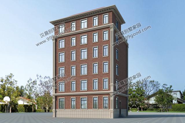 氣派6層漂亮別墅設(shè)計(jì)圖，通體的落地窗設(shè)計(jì)，更顯得時(shí)尚潮流