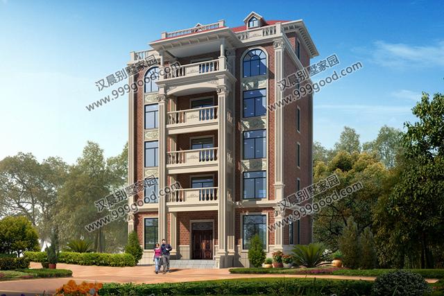 氣派6層漂亮別墅設(shè)計(jì)圖，通體的落地窗設(shè)計(jì)，更顯得時(shí)尚潮流