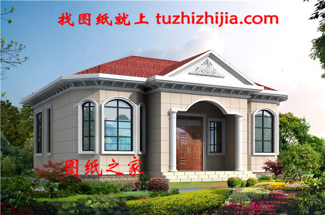 120平方米農(nóng)村一層平房別墅設(shè)計CAD圖紙