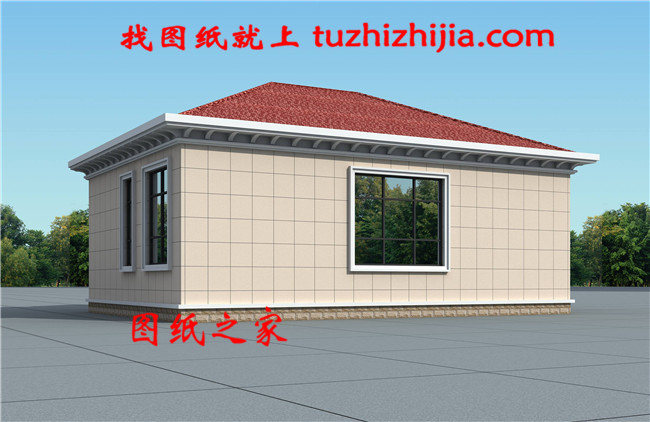 120平方米農(nóng)村一層平房別墅設(shè)計CAD圖紙