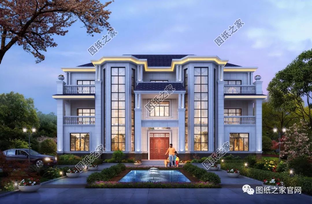 兄弟雙拼別墅二層、三層戶型方案大全（帶外觀圖片），想建雙拼的必看