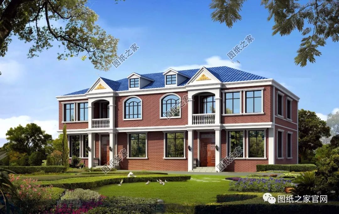 兄弟雙拼別墅二層、三層戶型方案大全（帶外觀圖片），想建雙拼的必看