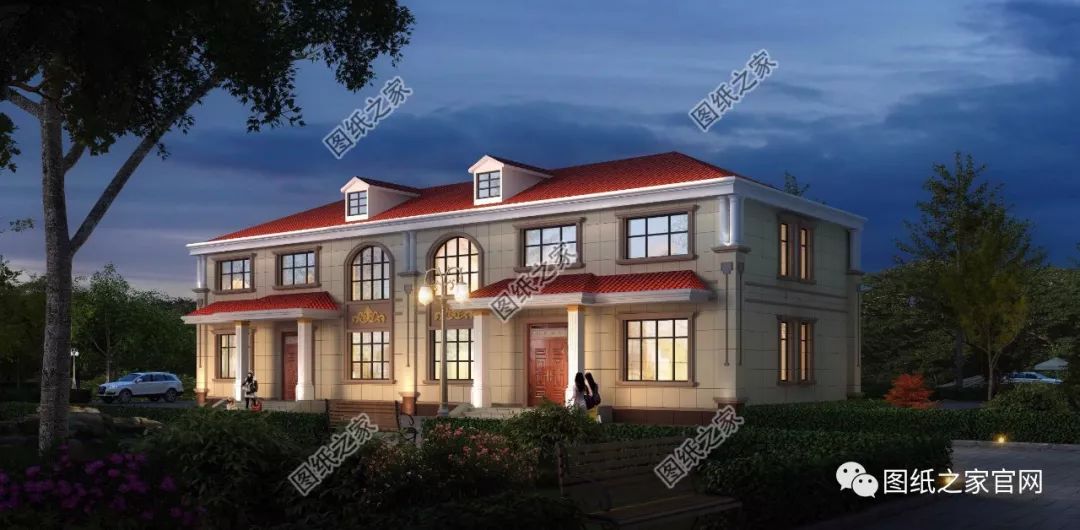 兄弟雙拼別墅二層、三層戶型方案大全（帶外觀圖片），想建雙拼的必看