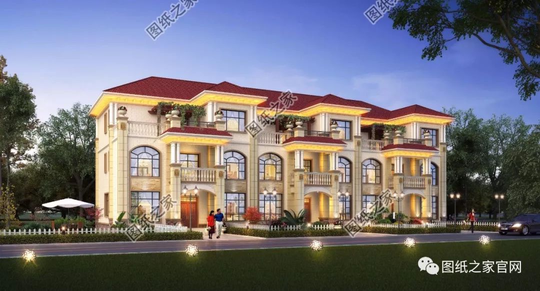 兄弟雙拼別墅二層、三層戶型方案大全（帶外觀圖片），想建雙拼的必看