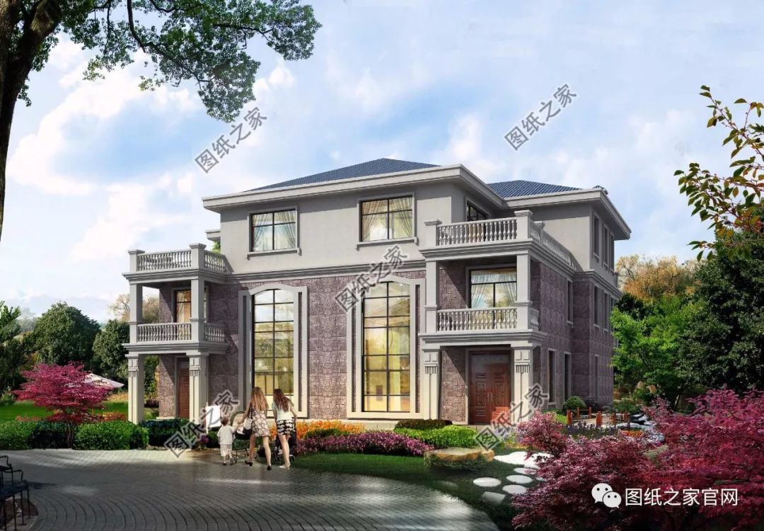 兄弟雙拼別墅二層、三層戶型方案大全（帶外觀圖片），想建雙拼的必看