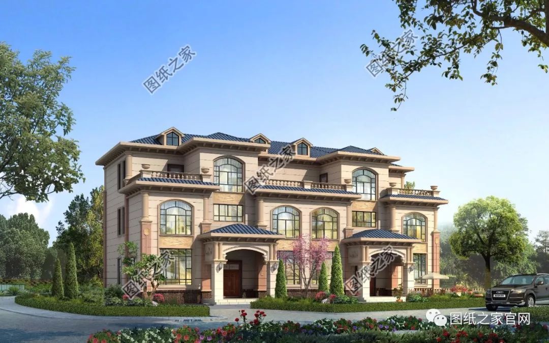 兄弟雙拼別墅二層、三層戶型方案大全（帶外觀圖片），想建雙拼的必看