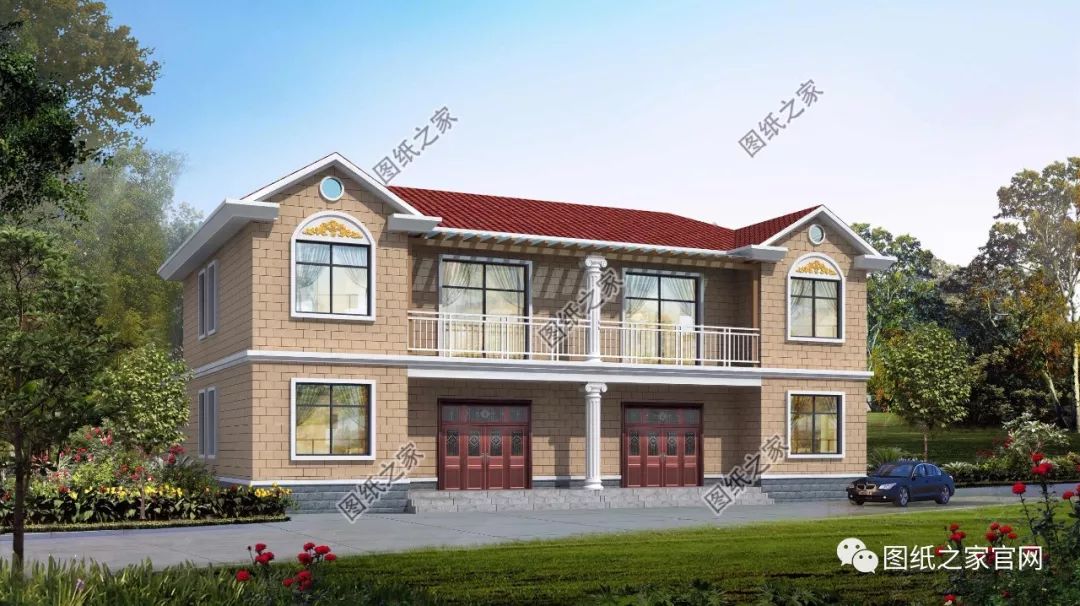 兄弟雙拼別墅二層、三層戶型方案大全（帶外觀圖片），想建雙拼的必看