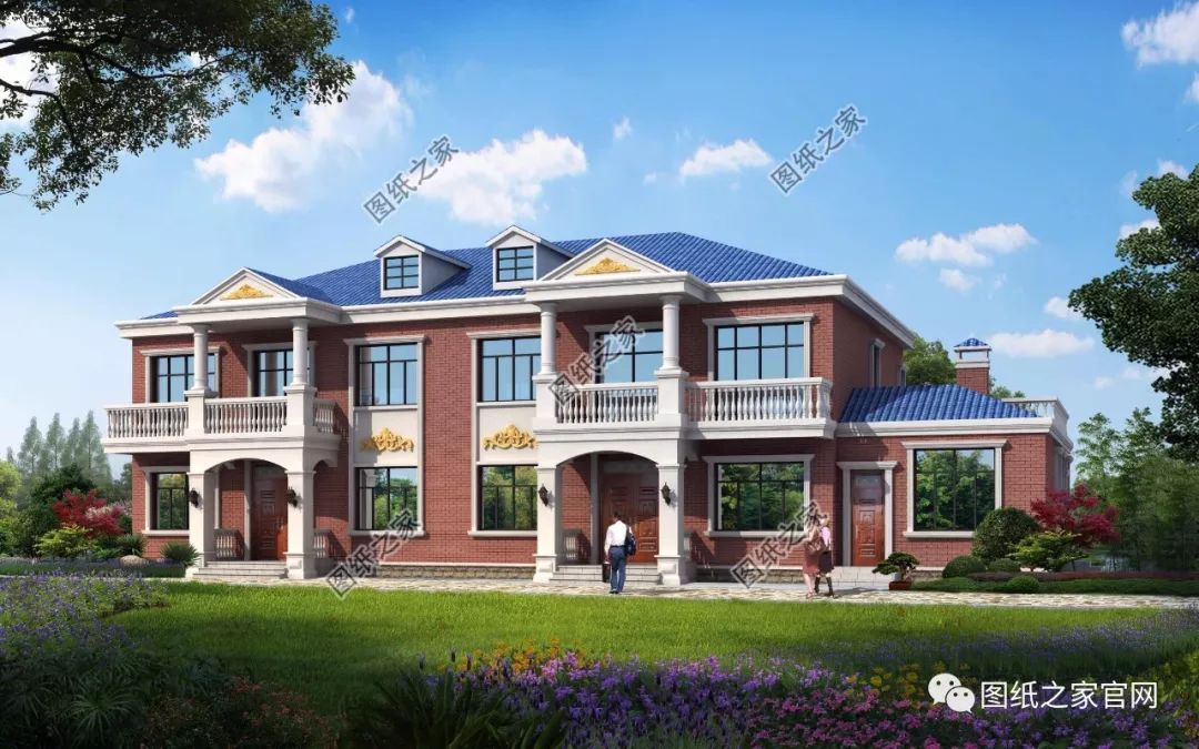 兄弟雙拼別墅二層、三層戶型方案大全（帶外觀圖片），想建雙拼的必看