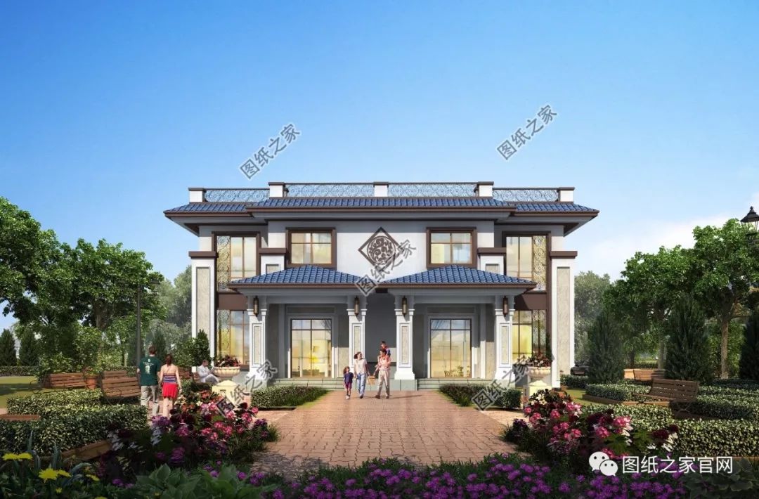 兄弟雙拼別墅二層、三層戶型方案大全（帶外觀圖片），想建雙拼的必看