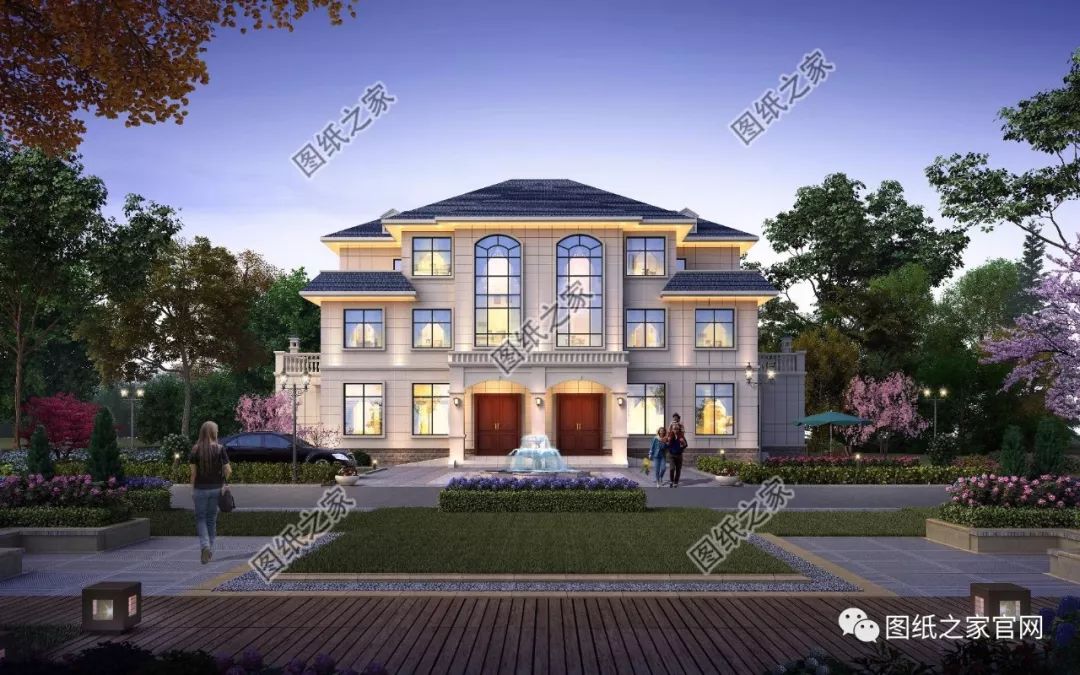 兄弟雙拼別墅二層、三層戶型方案大全（帶外觀圖片），想建雙拼的必看