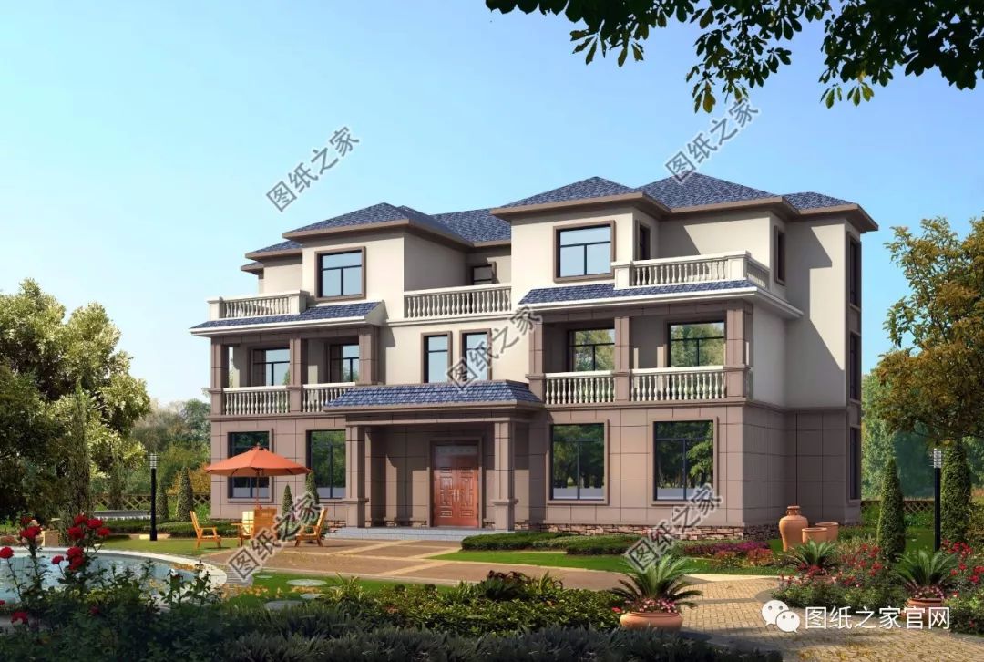 兄弟雙拼別墅二層、三層戶型方案大全（帶外觀圖片），想建雙拼的必看