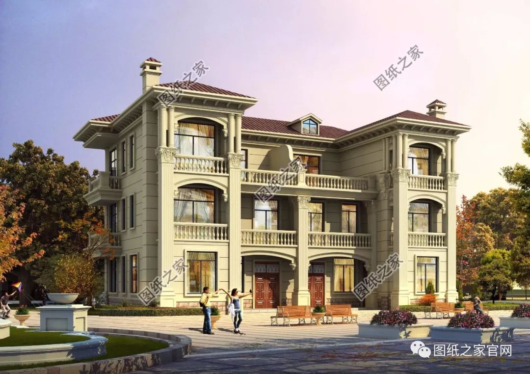 兄弟雙拼別墅二層、三層戶型方案大全（帶外觀圖片），想建雙拼的必看